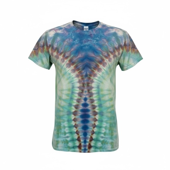 Other - Tie Dye Cotton T-Shirt Colorful Hippie Pattern‎ Short Sleeve Casual Top Mens M